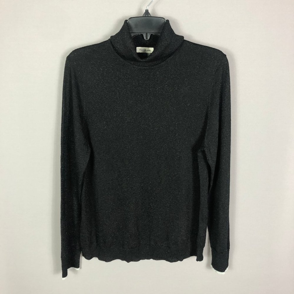 COURT & ROWE Black Cowl Neck Sweater Size Large